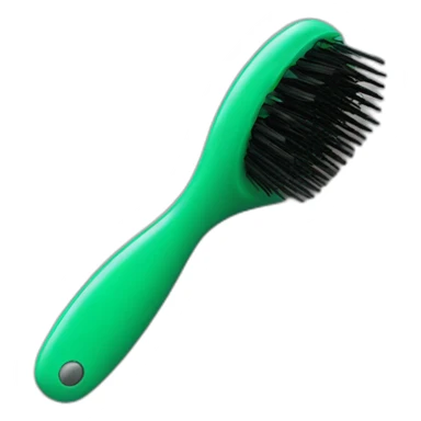 hairbrush green sticker