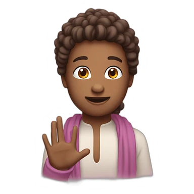 Person to person Namaste sticker