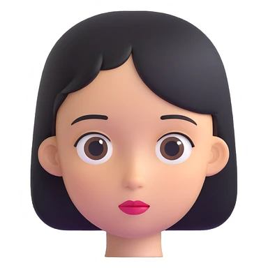 girl with oval flat head sticker