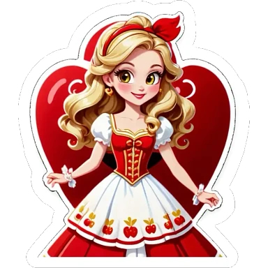 apple white from ever after high sticker