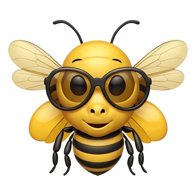 Bee wearing sunglasses  sticker