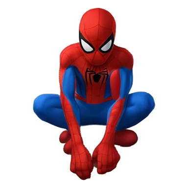 sad spiderman sticker