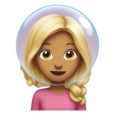 a girl in a bubble  sticker