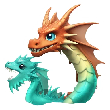 aqua dragon with TonCoin sticker