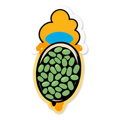 Spill the beans idiom sticker