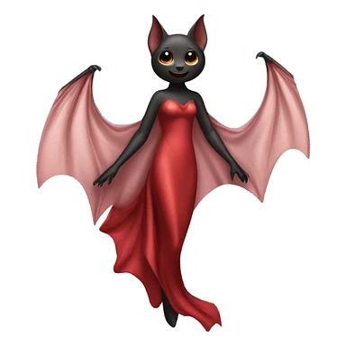 The bat in the red dress sticker