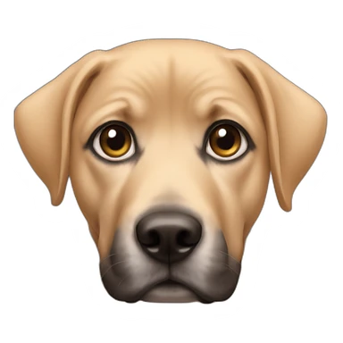 Human face with puppy dog eyes sticker