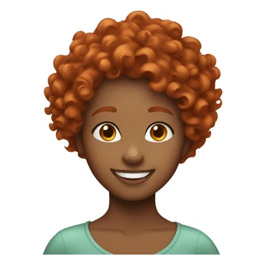 Happy Redhead curly girl  sticker