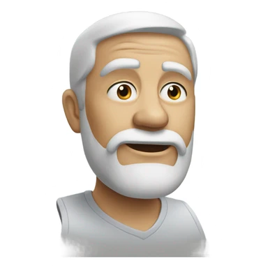 En blå bajs sticker