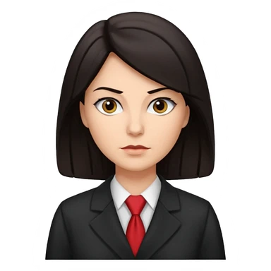 Dark hair Caucasian female lawyer sticker