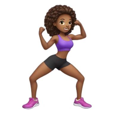 fitness girl sticker