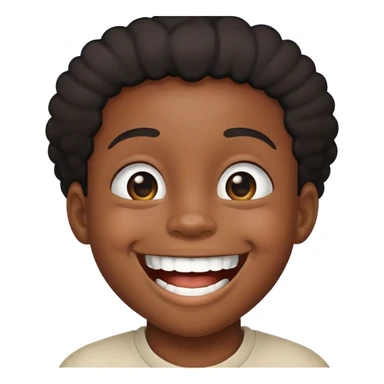 happy black kid sticker
