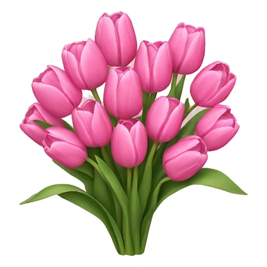 Pink tulip bouquet  sticker