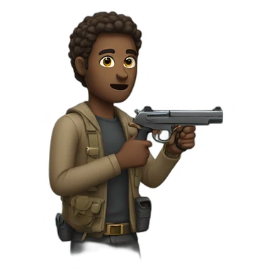 wild person with a gun sticker