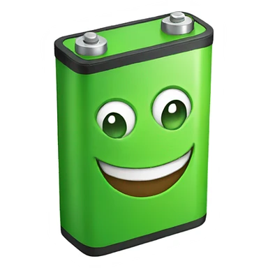 Happy Green battery sticker