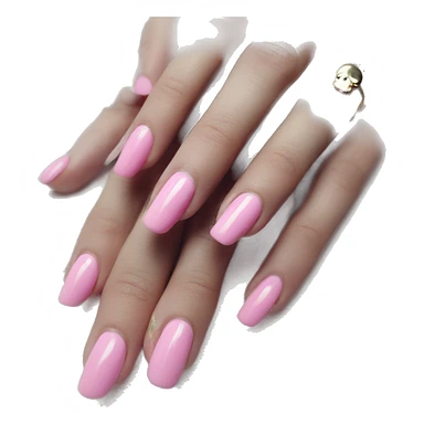 Pretty skeleton 5 fingers hand with pink nails manicure girly design but stylish minimalistic sticker