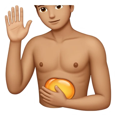 Palm in the stomach sticker