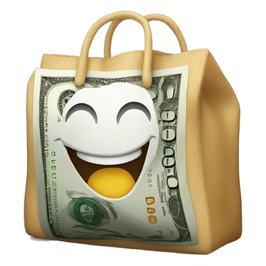 happy bag of money sticker
