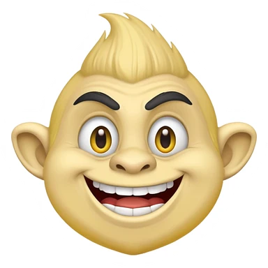 Internet meme troll face with a mischievous grin, typical YouTube thumbnail style sticker