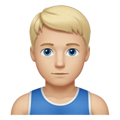 real human male short blond hair blue eyes 5ft 9 140lbs Italian sticker