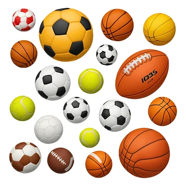 balls from different sports sticker