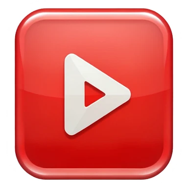 Classic red play button sticker