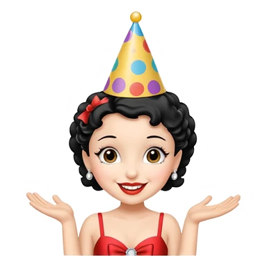 Betty boop birthday sticker