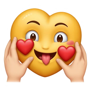 Un emoji tradicional dando un beso y sacandote el dedo palabrota  sticker