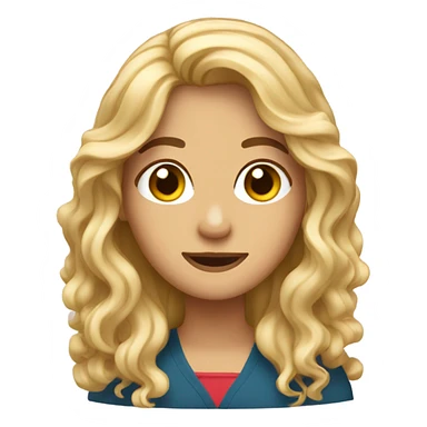 Please make a long, wavy haired blonde, Italian woman sticker