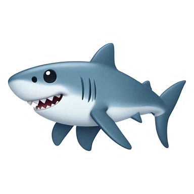 cute shark with circle gases and a mini bow  on the left eyebrow sticker