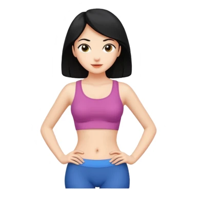 Siyah sacli ince belli fir gobegi acik kadin sticker