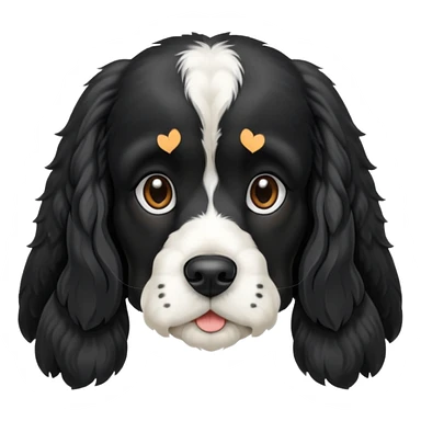 Собака русский кокер спаниель черно-белого цвета sticker