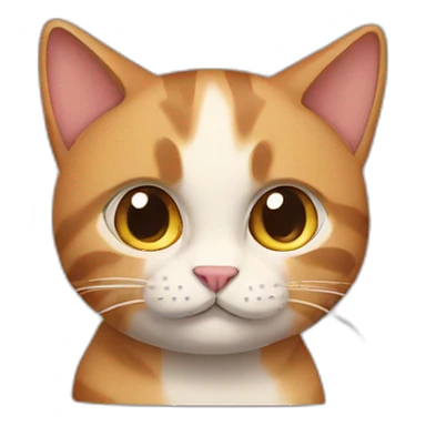 cat with earpods sticker