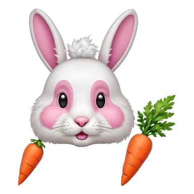 carrot-eating rabbit sticker