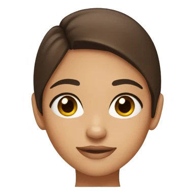 A  brunette girl with brown eyes  sticker