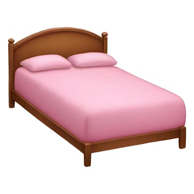 Pink bed realistic  sticker