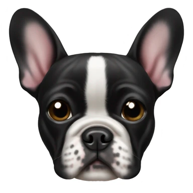 black french bulldog christmas sticker