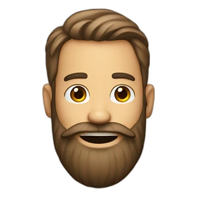 bearded man saying hi sticker