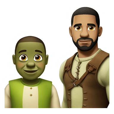 shrek and drake sticker