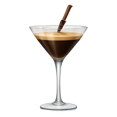 Espresso martini in tall glass sticker