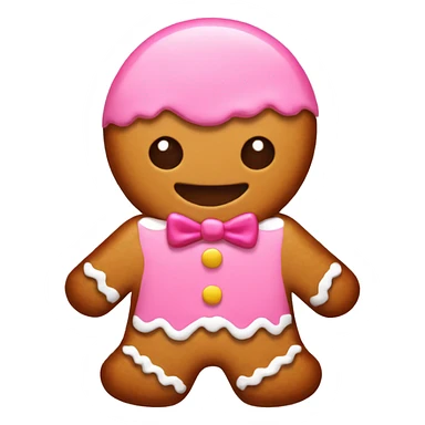 gingerbread with pink icing sticker