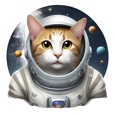 space cat sticker