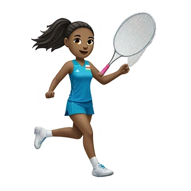 summer olympics girl badminton sticker