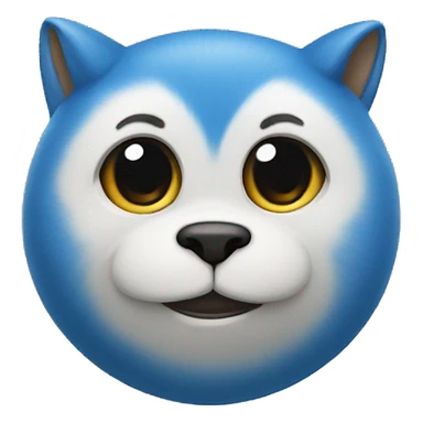 coração azul sticker