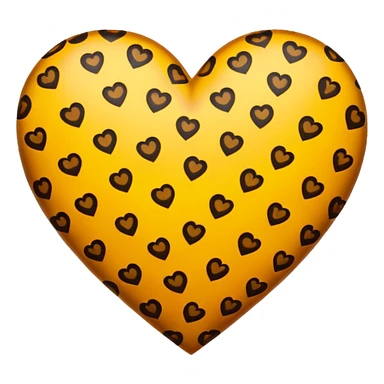 Leopard heart sticker
