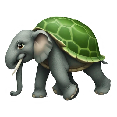A turtle with four elephants on it back sticker