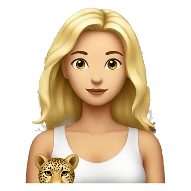 girl with leopard sticker