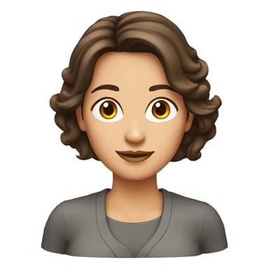 Femme 50 ans brune cheveux mi-long sticker