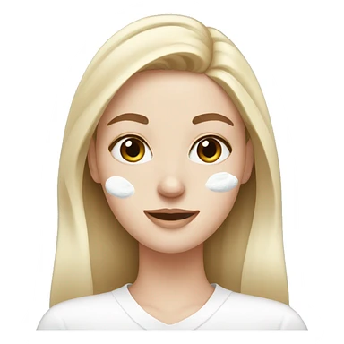 White Girl doing skincare sticker