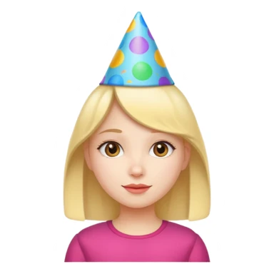 A cute girl who has a birthday sticker